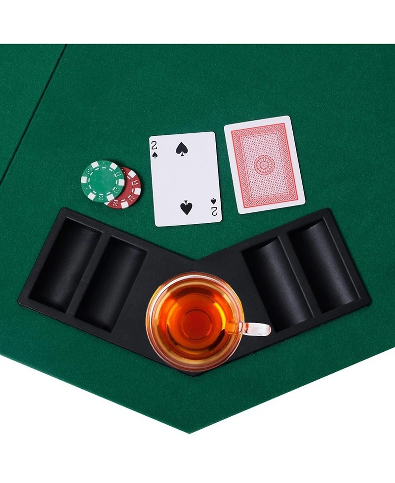 Sugift 48 Inch 8 Players Octagon Fourfold Poker Table Top