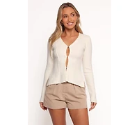 Petal and Pup Women's Eddie Clasp Front Cardigan - Ivory