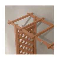 Chic Crate Outsunny Raised Garden Bed with Arch Trellis