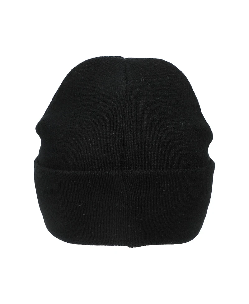 Dragon Ball Z Men's Majin Symbol Embroidery On Black Ribbed Acrylic Knit Cuff Beanie