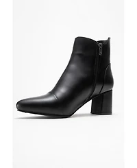 Forever & Always Shoes Gael Leather Block Heel Boot (Women)
