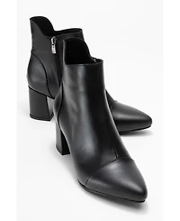 Forever & Always Shoes Gael Leather Block Heel Boot (Women)