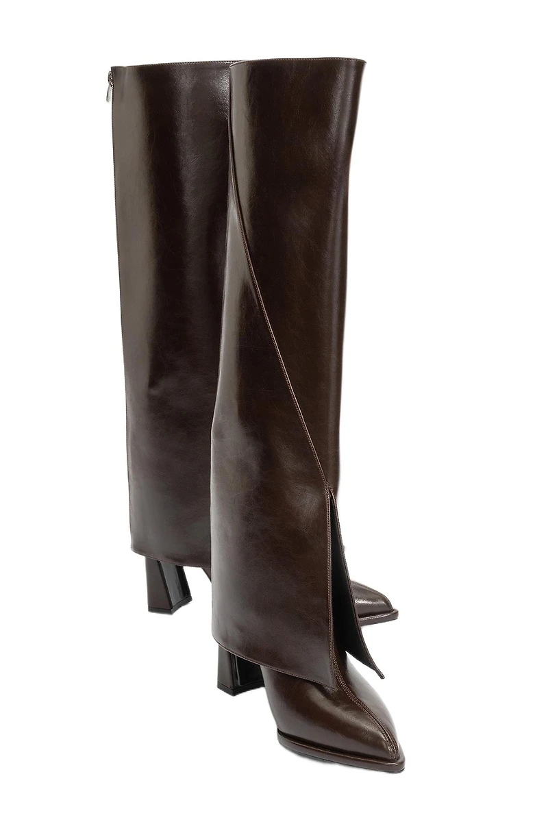 Prologue Shoes Aja Block Heel Convertible Knee High Boot (Women)