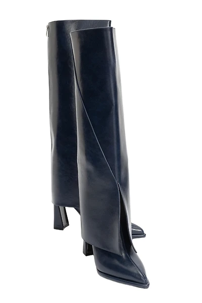 Prologue Shoes Aja Block Heel Convertible Knee High Boot (Women)