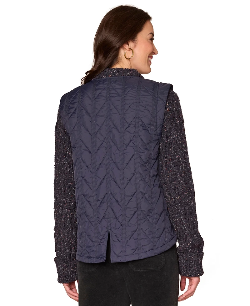 Democracy Women's Sleeveless Stand Collar Vest