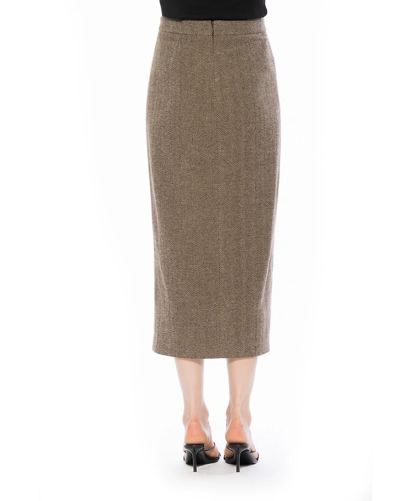 Alexia Admor Women's Onyx Tweed Skirt