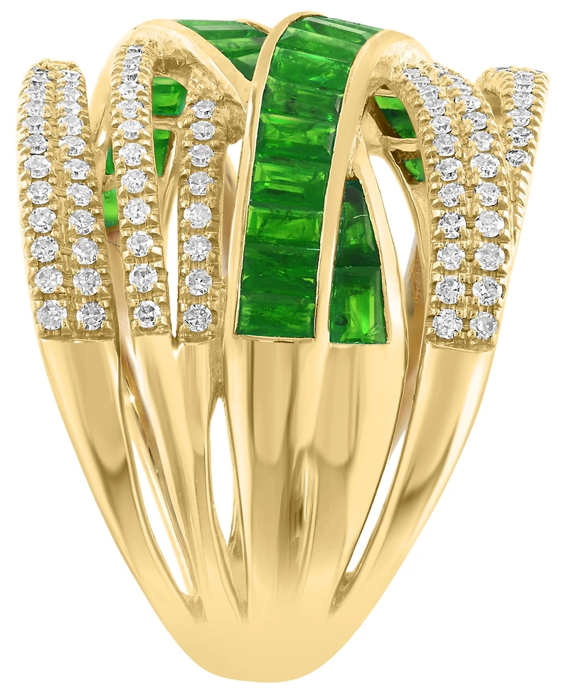 Effy Collection Diamond (3/8 ct. t.w.) and Multi-Gemstones (1-3/4 Ring 14K Yellow Gold (also Rose White Gold)