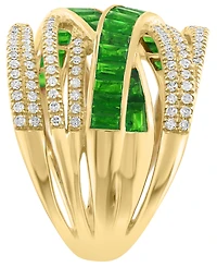 Effy Collection Diamond (3/8 ct. t.w.) and Multi-Gemstones (1-3/4 Ring 14K Yellow Gold (also Rose White Gold)