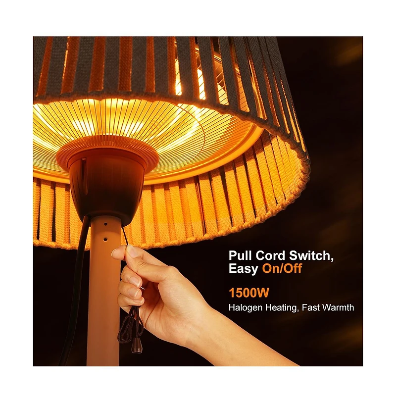 Zachvo Outdoor Heater Lamp, Efficient & Long-Lasting Patio Warmer