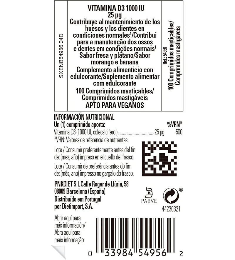 Solgar Vitamin D3, 1000 Iu, 100 Chew Tablets