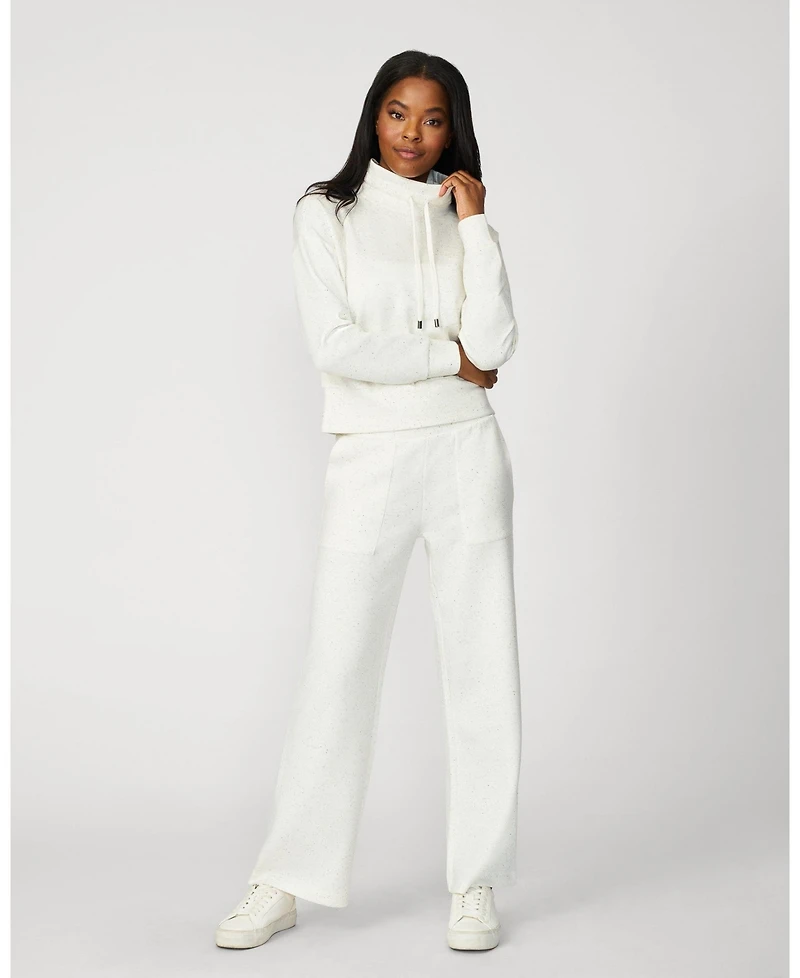Cable & Gauge Women's Soft Brushed Funnel Neck Top Straight Leg Pant
