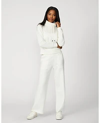 Cable & Gauge Women's Soft Brushed Funnel Neck Top Straight Leg Pant
