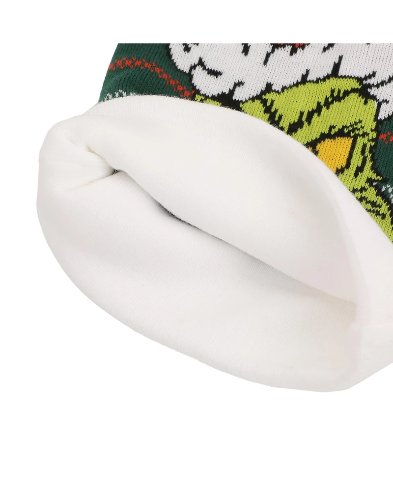 The Grinch Men's Fair Isle Jacquard Acrylic Santa Hat