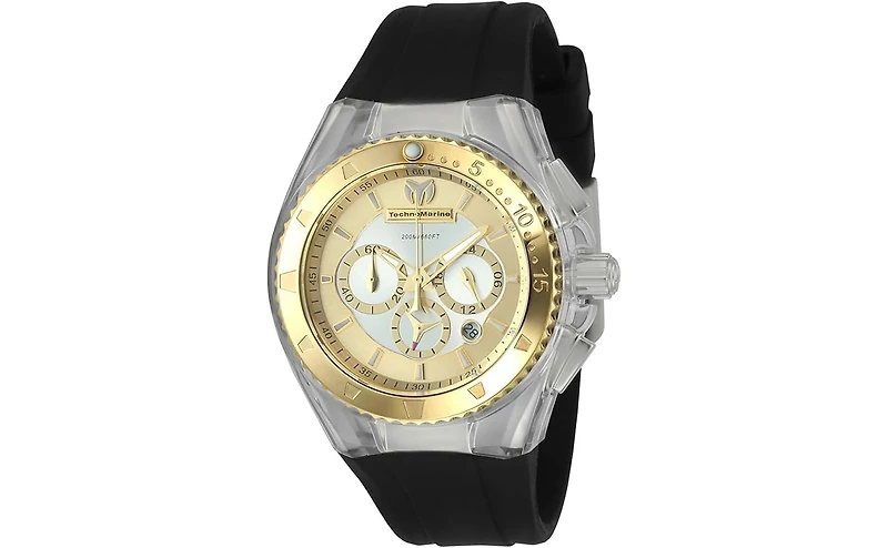 Technomarine Women's Tm-116002 Cruise Quartz Chronograph Gold Dial Watch