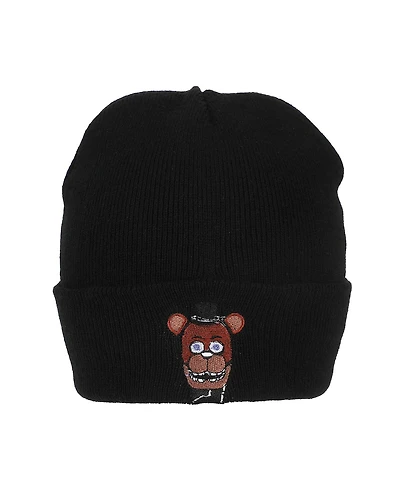 Five Nights At Freddy'S Men's Freddy Embroidery On Acrylic Knit Standard Cuff Beanie