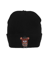 Five Nights At Freddy'S Men's Freddy Embroidery On Acrylic Knit Standard Cuff Beanie