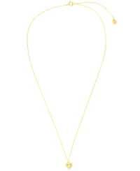 Macy's Cubic Zirconia Heart Key Pendant Necklace (0.10 ct. t.w.) Sterling Silver (also 14K Gold Over Silver)