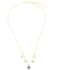 Macy's Cubic Zirconia Eye Luck Charm Pendant Necklace (0.856 ct. t.w.) Sterling Silver (also 14K Gold Over Silver)