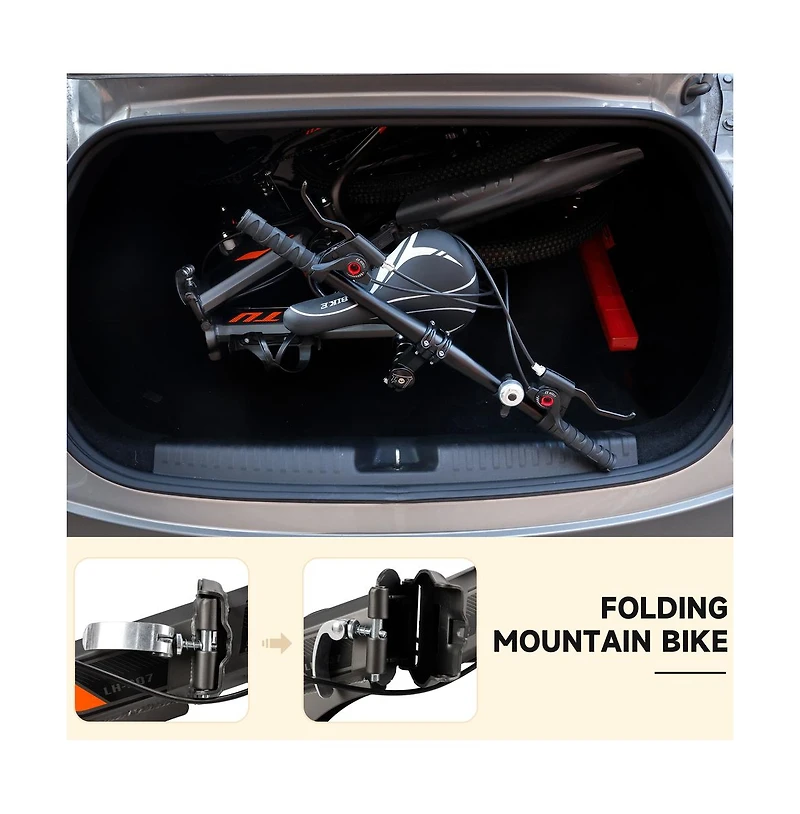 Artudatech 26" wheels 27 speed double disc brake folding mountain bike Mtb for adults