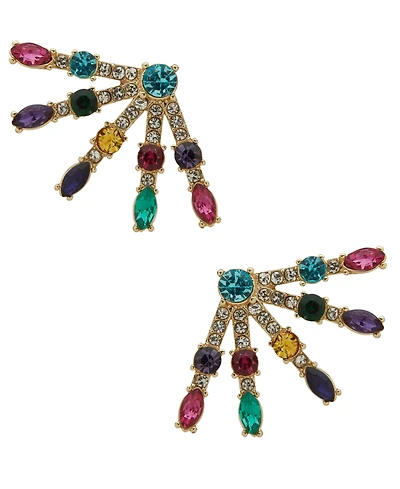 Emily in Paris Glass Stone & Cubic Zirconia Gold-Tone Crawler Stud Earrings