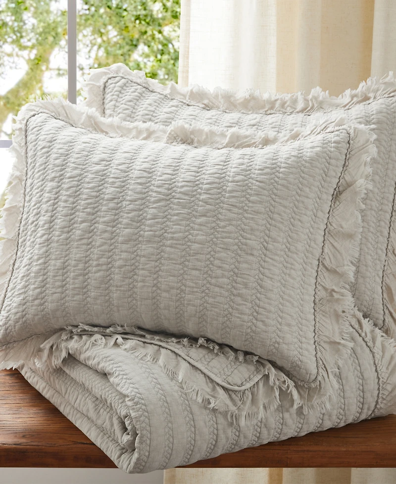 Levtex Wilhemina Stone Washed 3-Pc. Quilt Set, Full/Queen