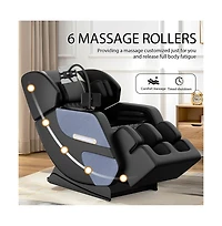 Zero Gravity Massage Recliner with Heating, Foot Rollers & Air Compression, Full Body Chair with Bluetooth-Maison Boucle