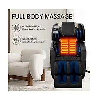 Zero Gravity Massage Recliner with Heating, Foot Rollers & Air Compression, Full Body Chair Bluetooth-Maison Boucle