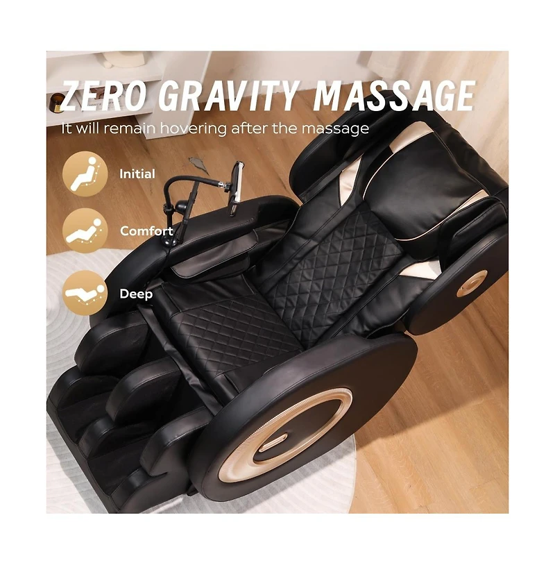 Maison Boucle Zero Gravity Massage Recliner with Back & Leg Heat, Foot Massage & Air Compression, Full Body Chair with Bluetooth-Maison Boucle