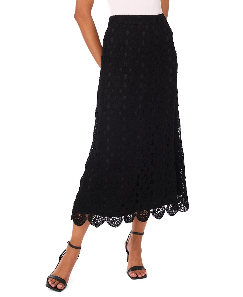 Vince Camuto Women's Crochet Midi Skirt
