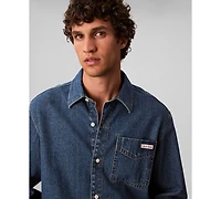 Calvin Klein Men's Button-Front Denim Overshirt