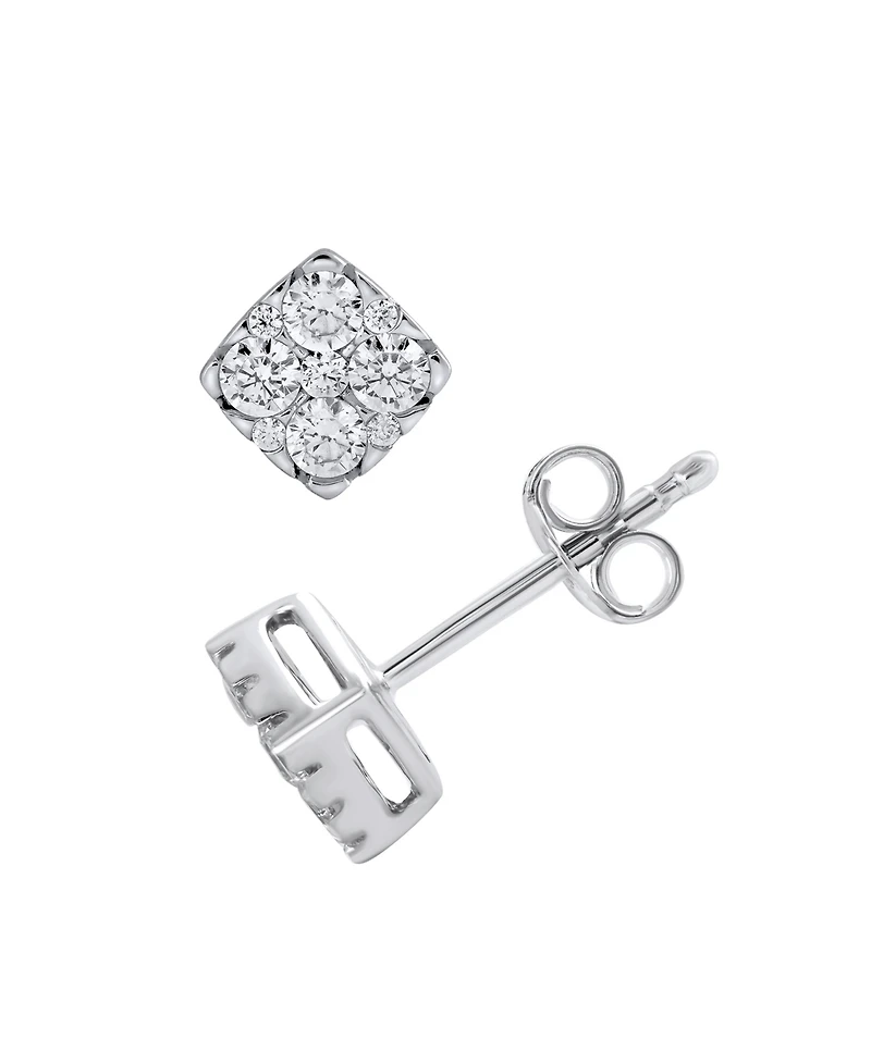 Macy's Diamond Stud Earring (1/2 ct. t.w.) in 14K White Gold, Created for Macy's