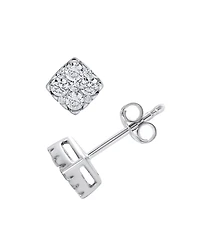 Macy's Diamond Stud Earring (1/2 ct. t.w.) in 14K White Gold, Created for Macy's