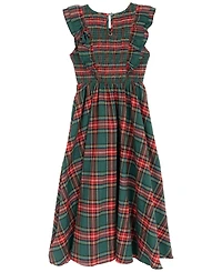 Rare Editions Girls 7-16 Woven Smocked Sleeveless Bodice Dress