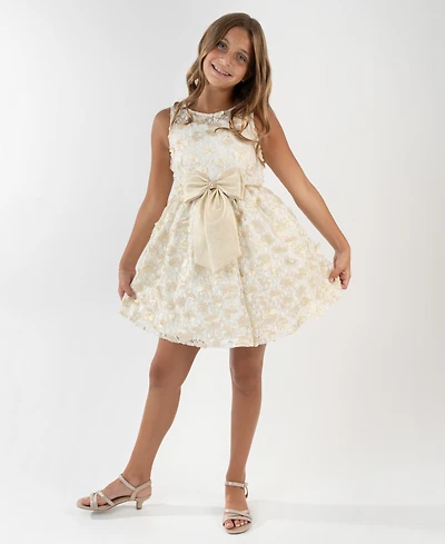 Rare Editions Girls 7-16 Soutache Illusion Bodice Dress