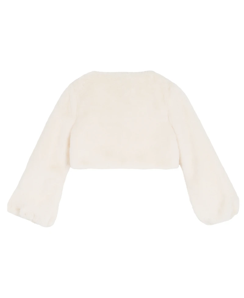 Rare Editions Girls 7-16 Round Neck Rhinestone Cardigan