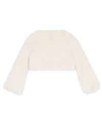 Rare Editions Girls 7-16 Round Neck Rhinestone Cardigan