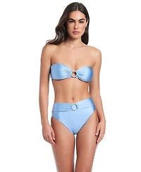 Red Carter Pearls Of Wisdom O-Ring Bandeau Top