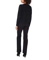 Vince Camuto Women's Les Alps Motif Crewneck Sweater