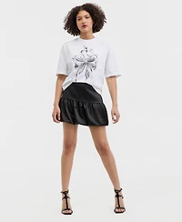 Guess Women's Seya Bubble-Hem Mini Skirt