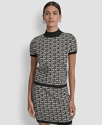 Dkny Jeans Petite Short Sleeves Sweater