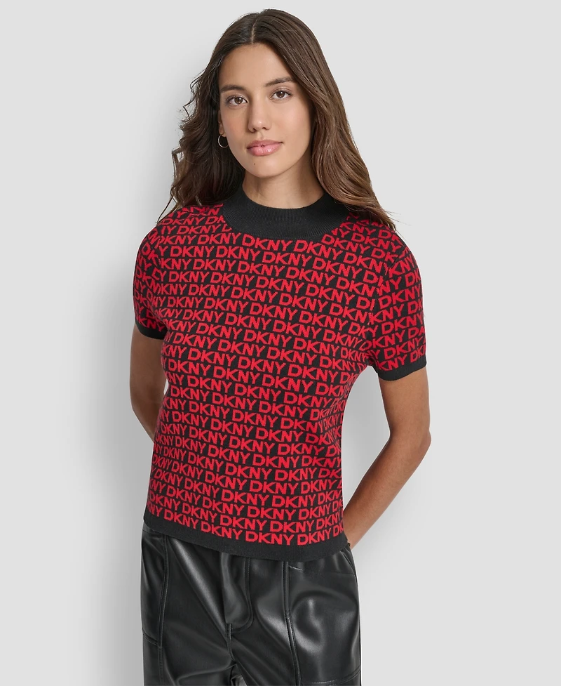Dkny Jeans Petite Short Sleeves Sweater