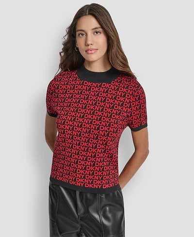 Dkny Jeans Petite Short Sleeves Sweater