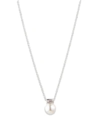 Lauren Ralph Lauren Cubic Zirconia & Imitation Pearl Sterling Silver Pendant Necklace