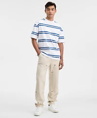 Hugo Boss Men's Nolisto Relaxed-Fit Short-Sleeve Striped Crewneck T-Shirt