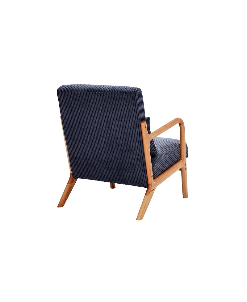 Jujabu Beige Modern Accent Chair with Pillow