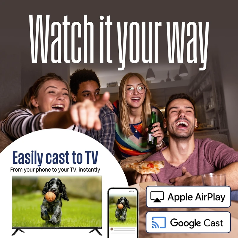 Westinghouse 43" Roku Smart Tv, Fhd Qled, Dolby Digital+, Wi-Fi, Bluetooth, AirPlay, Alexa & Google Assistant Compatible