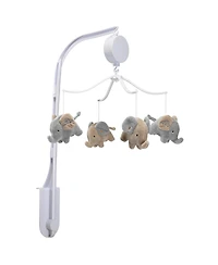 Bedtime Originals Elephant Love Musical Baby Crib Mobile Soother Toy - Gray
