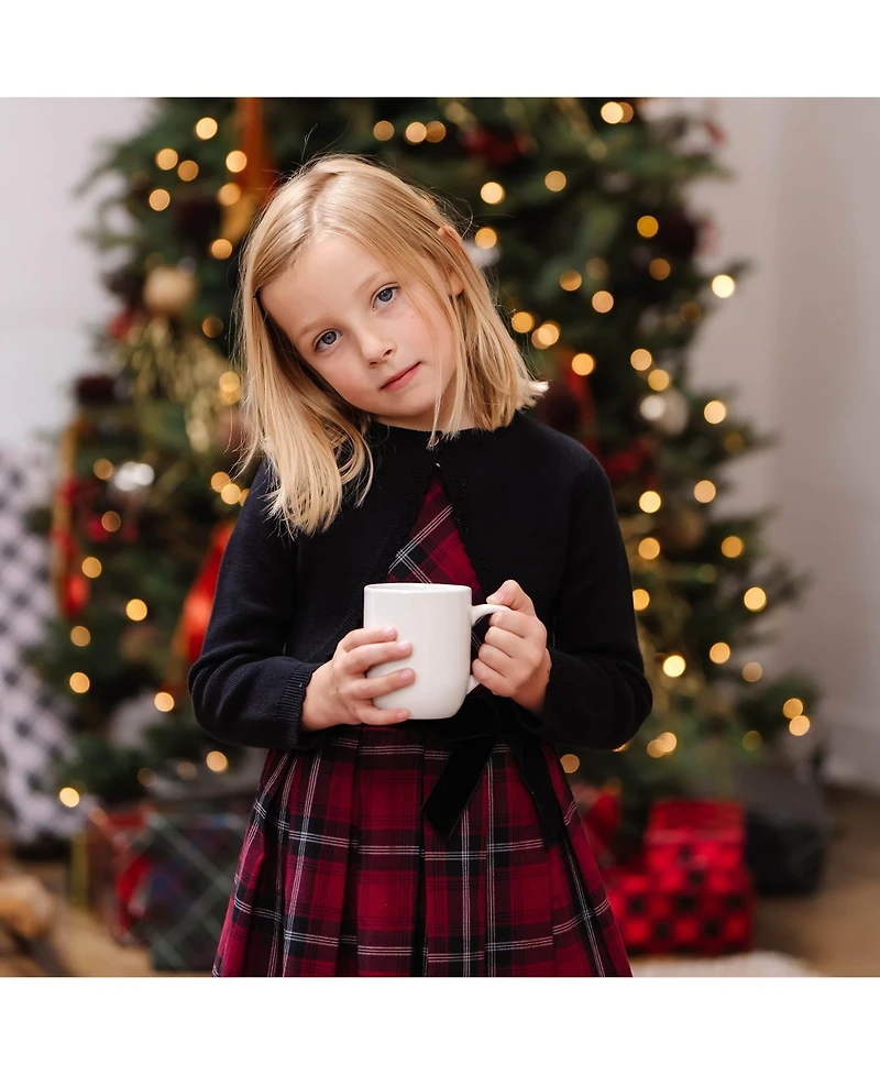 Hope & Henry Baby Girls Organic Flutter Sleeve Peter Pan Collar Party Dress