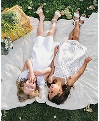 Hope & Henry Big Girls Flutter Sleeve Eyelet Dress