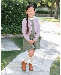 Hope & Henry Little and Big Girls' Organic Corduroy Button Front Jumper